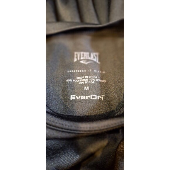 EVERLAST Men's [ M ] Stretchy Body Contouring Active Compression LS Shirt -Black - Picture 8 of 9